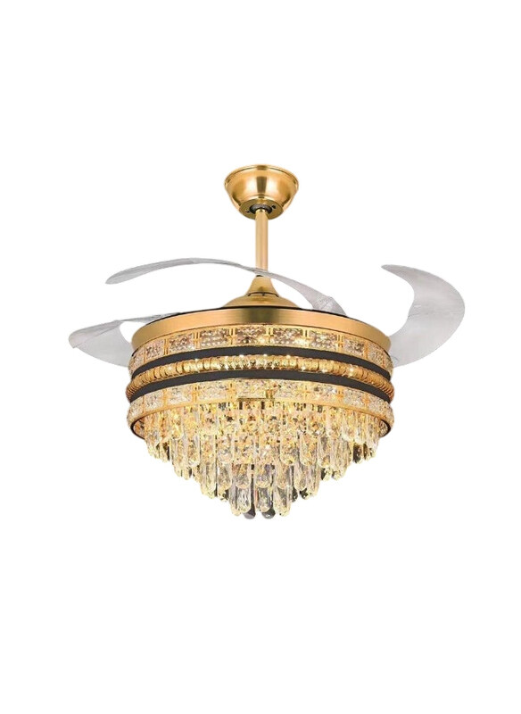 

Danube Home Masakan Contemporary Ceiling Fan with Lights, YF-1966, Multicolour