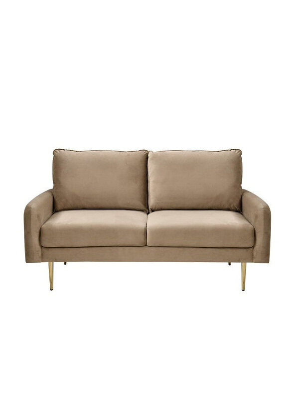 

Danube Home Capricio 2 Seater Modern Design Fabric Sofa, Light Brown