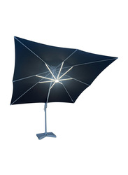 Danube Home Solarium Garden Umbrella with Base Cantilever Patio Parasol, Grey