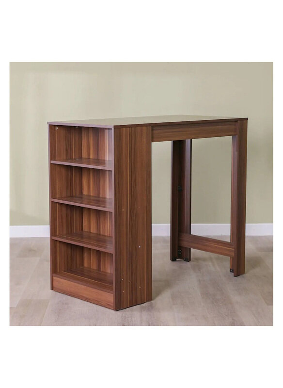 

Danube Home Edralin Bar Table Sturdy Home Kitchen Organiser Modern Design Furniture for Dining Room Living Room Kitchen, French Walnut