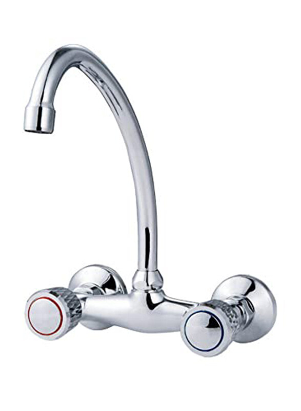 

Danube Home Milano Crown Plus Wall Mounted Sink Mixer, Silver