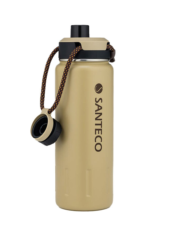 

Danube Home 710ml Double Wall Stainless Steel Vacuum Sports Bottle, Light Brown