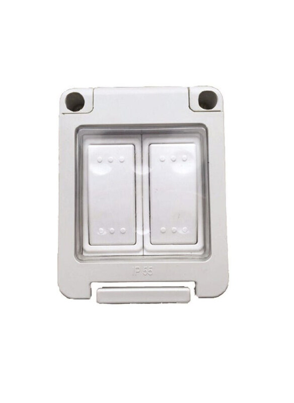

Danube Home Milano Water-Proof Ip55 Cl3022 2-Gang and 2-Way Switch, White