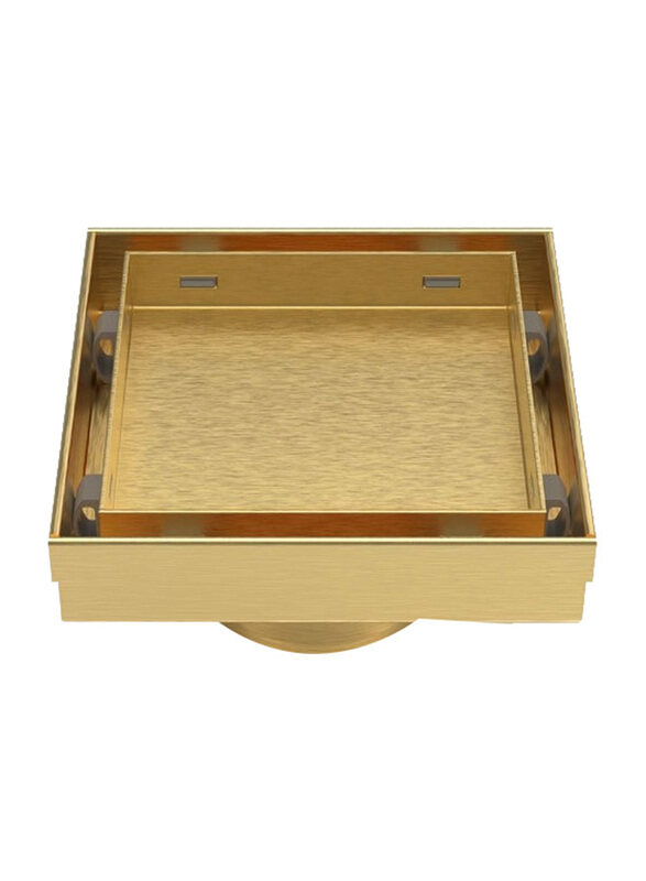 

Danube Home Milano Concealed Stainless Steel Floor Water Drain, Gold