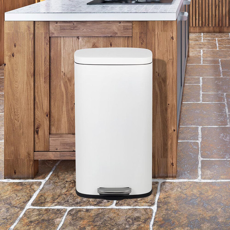 

Danube Home Falcon 30L Pedal Soft Bin, White