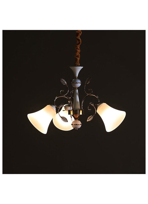 

Danube Home Jenny Mx Antique Hanging Chandelier with 3 Bulb Holders, 40 x 40cm, Multicolour