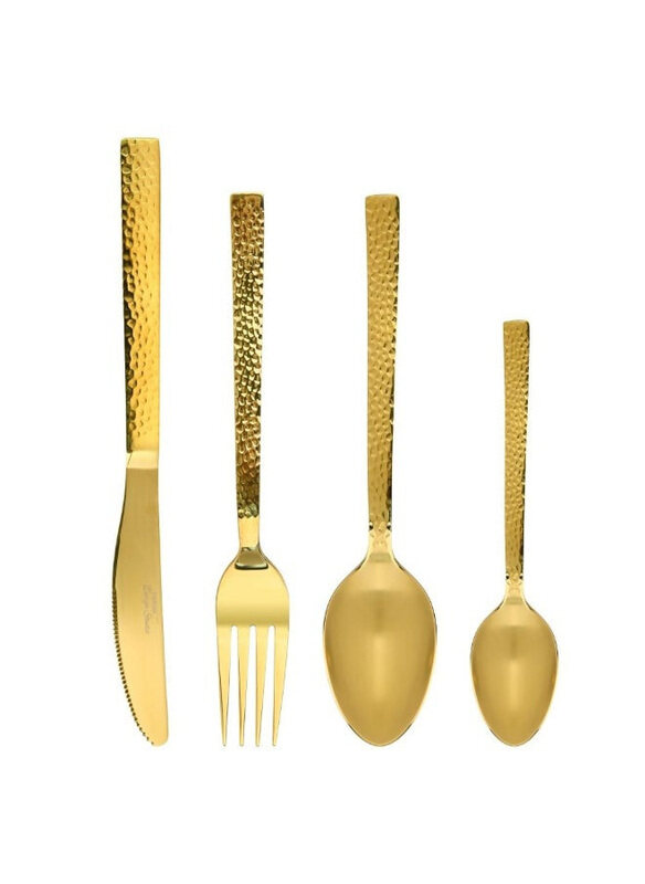

Danube Home Fissman 24-Piece Erno Series High Quality Stainless Steel Cutlery Set, Gold