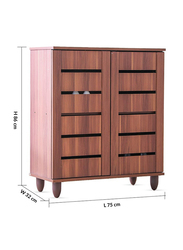 Danube Home Ricky Shoe Rack Cabinet, Brown