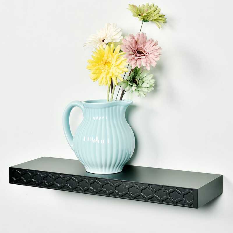 Danube Home Elizabeth Floating Shelf, Black