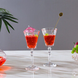 Danube Home 260ml 6-Piece Rcr Brillante Goblet Crystal Glass Set, White