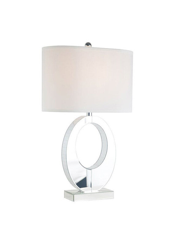 

Danube Home Jonathan Table Lamp Mirror Table Lamps Modern Home Decoration For Your Lovely Living Room Dining Room Bedroom, L 43 x W 25.4 x H 72cm, Cle