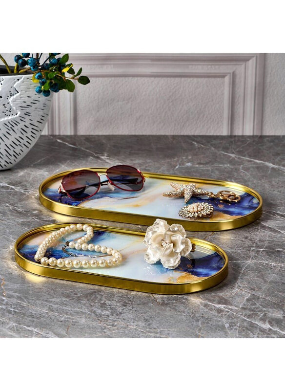 

Elizabeth Elegant and Durable Serving Tray, 2 Pieces, Multicolour