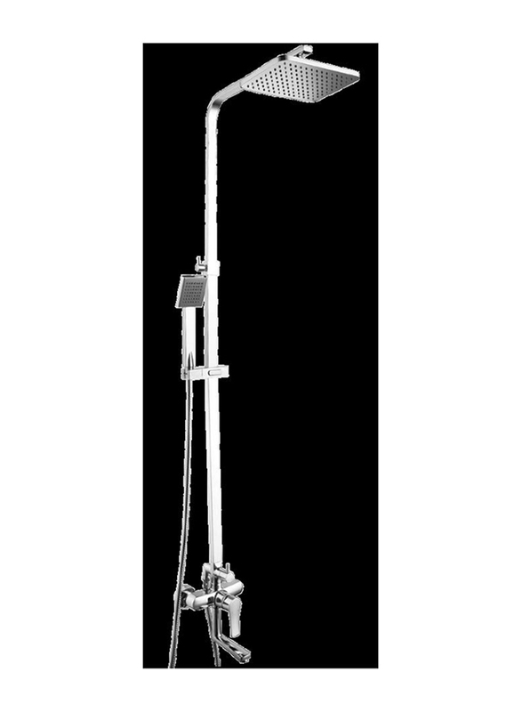 Danube Home Milano Charming Rain Shower 3 Function Complete Set, 1474 x 381mm, Silver