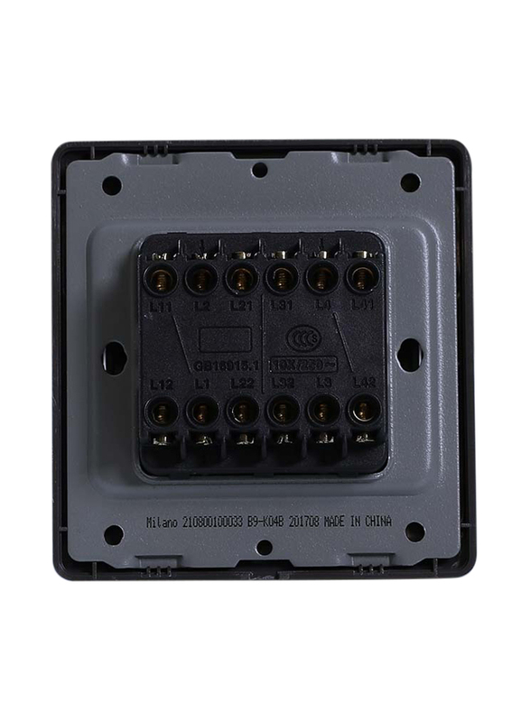 Danube Home Milano 10A 4 Gang 2 Way Switch Sl, Silver