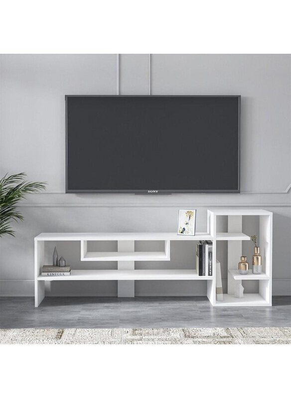 

Danube Home High Gloss 55-Inch Gulio TV Unit, White