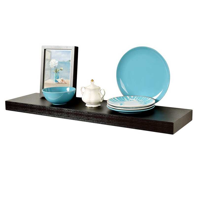 Danube Home Grande Floating Shelf, Walnut Brown