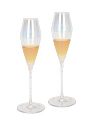 Danube Home 230ml 2-Piece Champaign Glass Set, Multicolour
