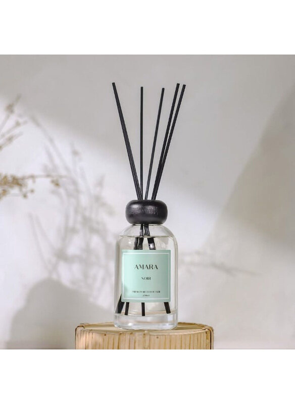 

Amara Noir Luxury Scented Diffuser, 200ml, Clear