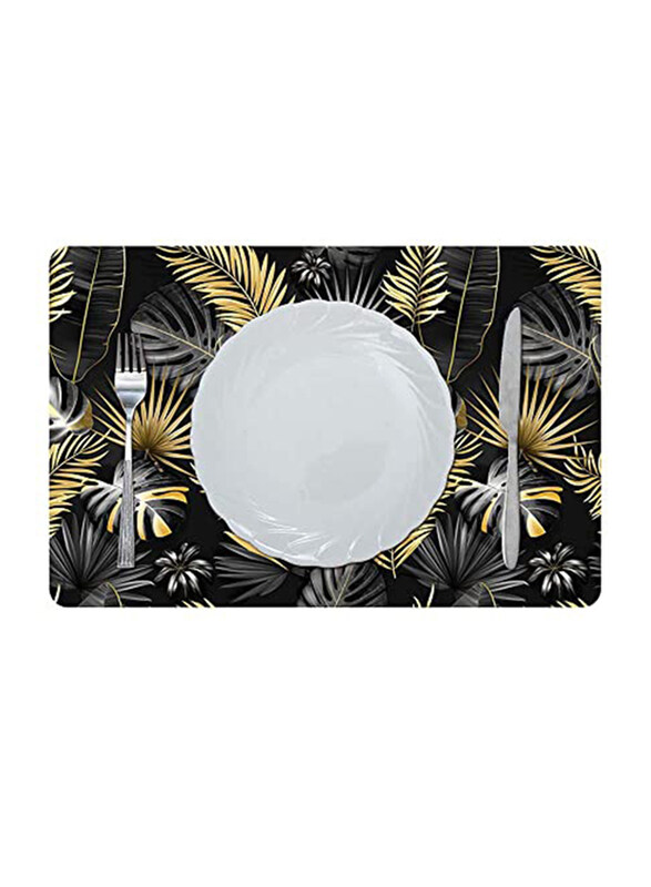 

Danube Home Glamour Mdf Printed Placemat, Gold/Black