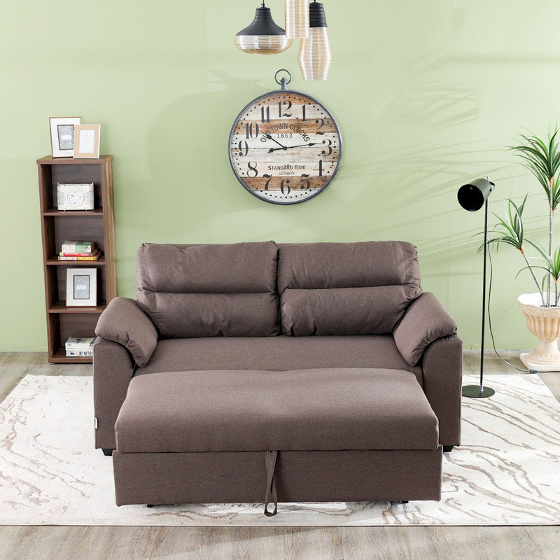 Danube Home Balmond 3 Seater Fabric Sofabed, Brown
