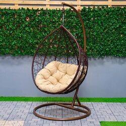 Danube Home Alfa Swing Chair, Beige