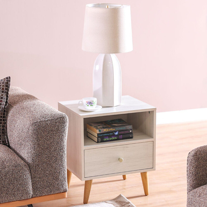 

Danube Home Space Saving Patterson End Table, White
