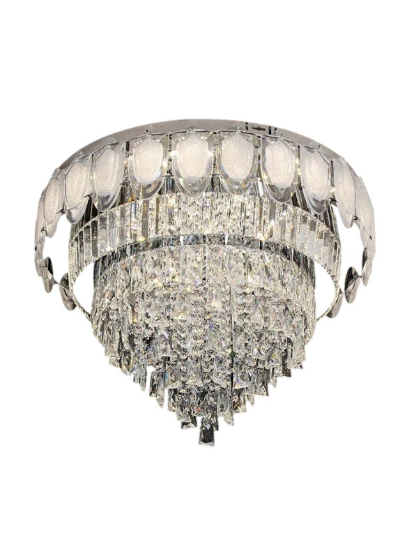 

Danube Home Talim Flushmounts, Ss + Crystal Plus Acrylic, 60cm, LED Sh, Clear