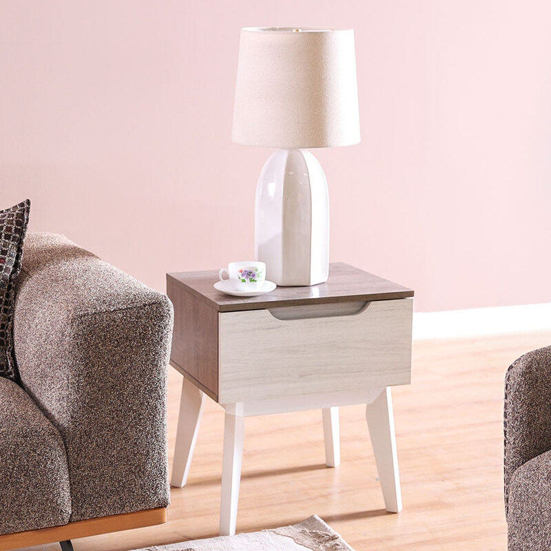 

Danube Home Space Saving Hazel End Table, White