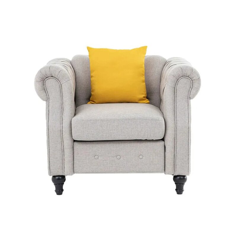 

Danube Home David Fabric Sofa, Single Seater, Light Grey