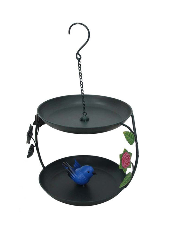 Danube Home 2-T Metal Birdfeeder, JF211595, Blue