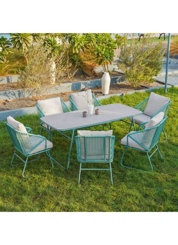 

Danube Home Judith Seater Dining Set, 7 Pieces, Grey