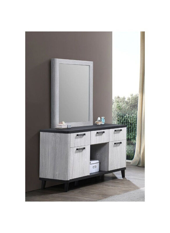 

Danube Home Kirwin Dressing with Mirror Durable Vanity Table, White