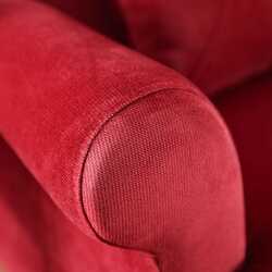 Danube Home Perla 1 Seater Fabric Sofa, Red