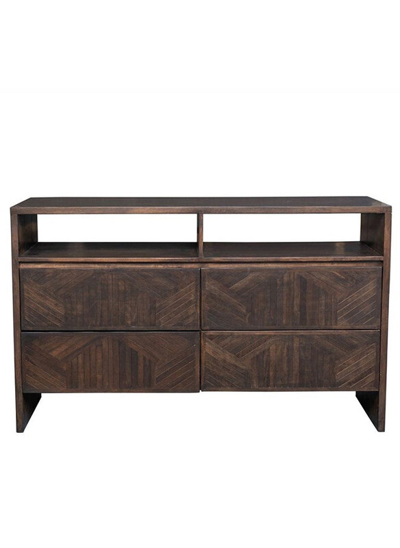 

Danube Home Ingram 4 Drawer Solidwood Dresser Table, Dark Walnut