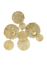 Danube Home Alayna Modernist Floating Circles Decorative Wall Art, Gold
