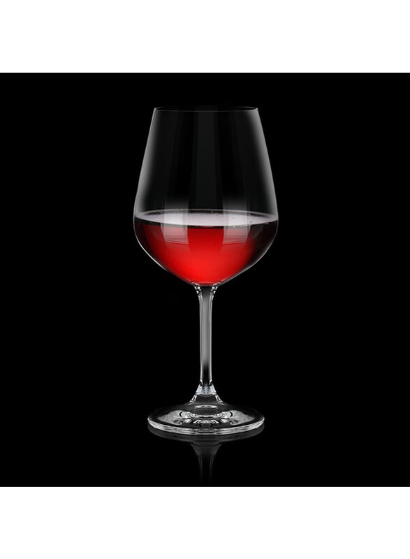 

Danube Home 460ml 4-Piece Maison Forine Red Wine Crystal Glass Set, Clear