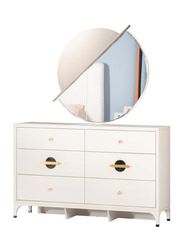 Danube Home Aloha Dresser With Mirror, White