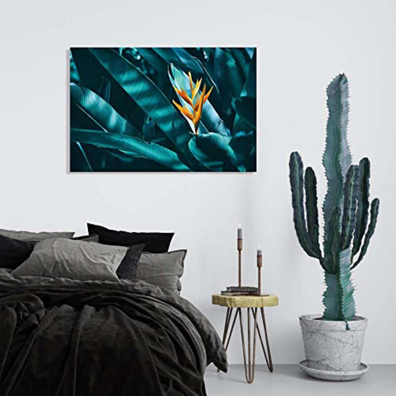 

Danube Home Lorena Leaves Canvas Frame, Blue