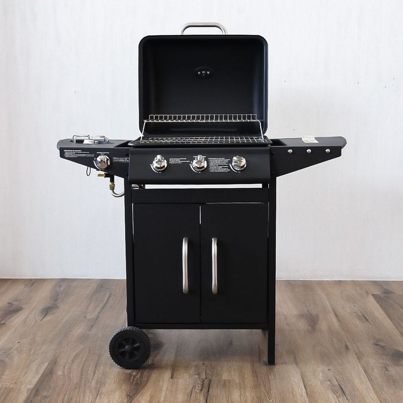 Danube Home 2 Burner Gas BBQ Grill with Wheels, Black