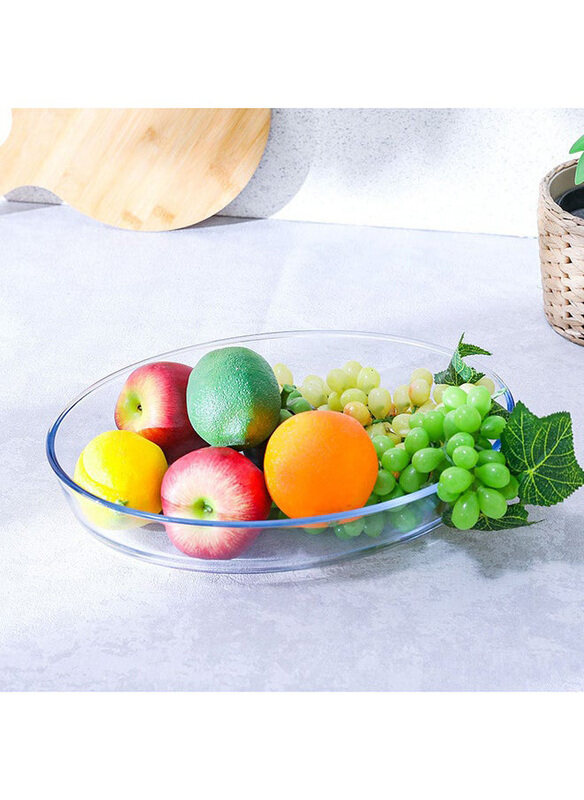 

Fissman 3200ml Oval Glass Bakeware, Clear