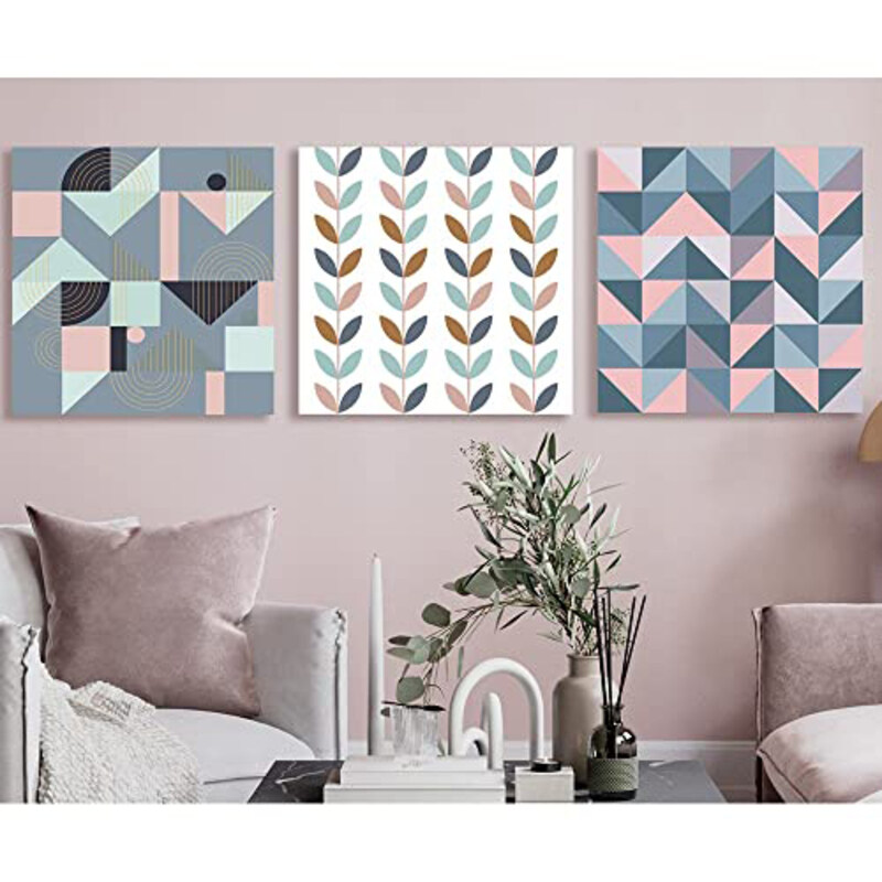 

Danube Home Lorena Geometrical Canvas Set, Multicolor