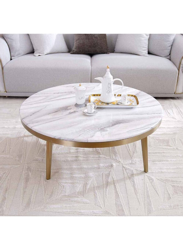 

Danube Home Trident Coffee Table, Grey/Laminate Marble