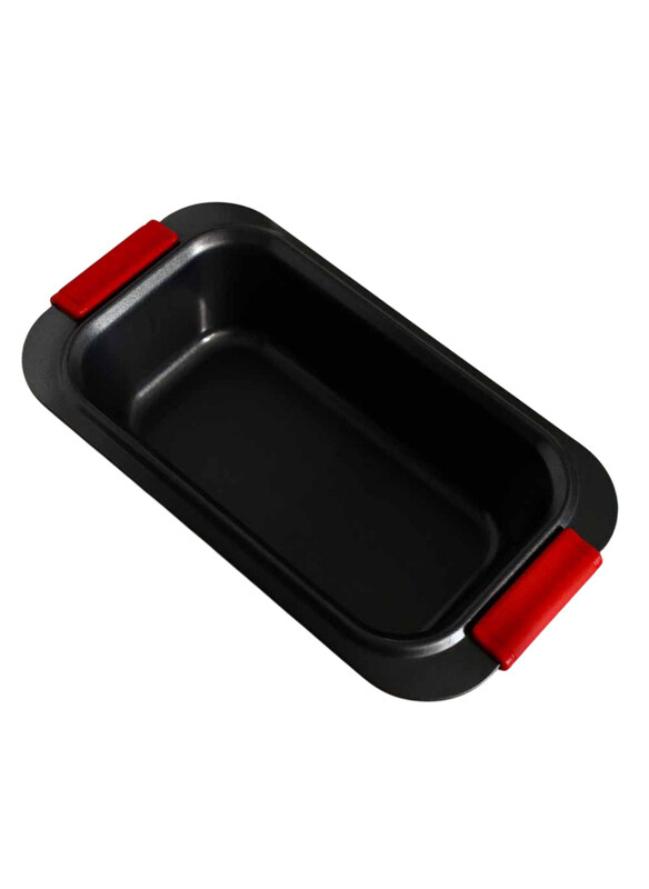 

Danube Home 0.8mm Bake Me Happy Carbon Steel Loaf Pan with Silicone Handle, Black