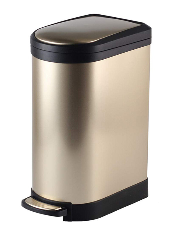 

Danube Home Falcon Soft Close Dustbin, 10 Litres, 32 x 19 x 41cm, Gold