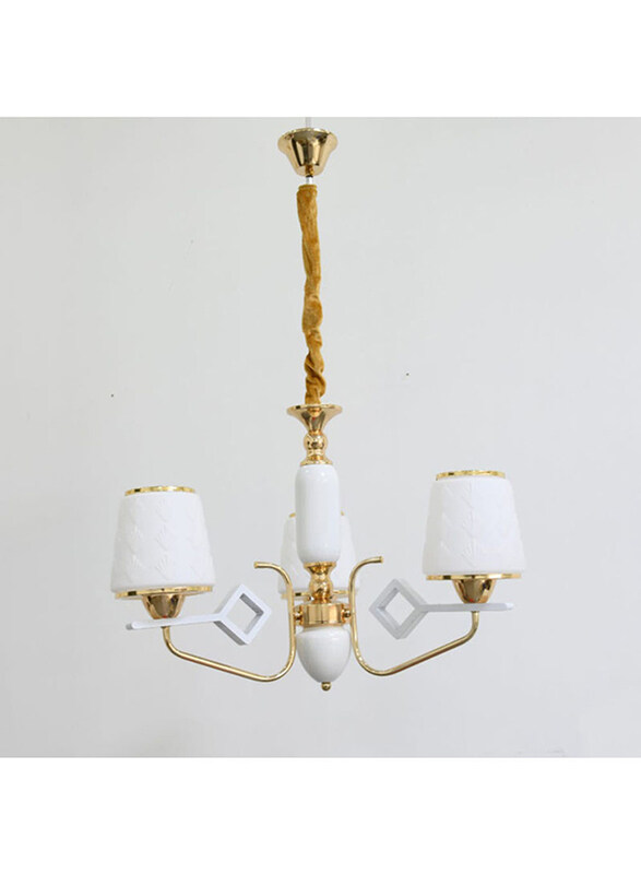 

Danube Home Jenny Hanging Chandelier, Gold/White