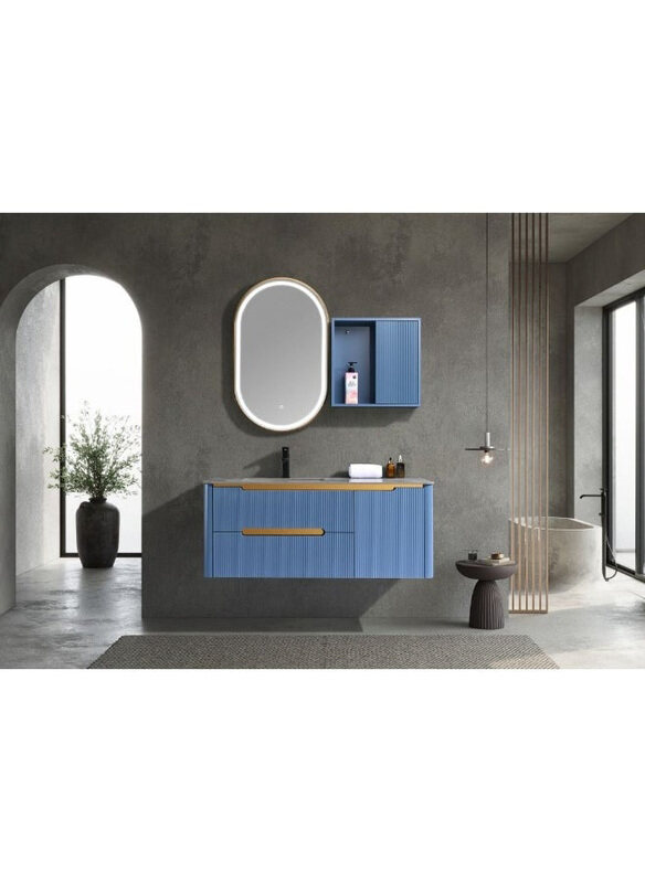 

Danube Home Milano Luxury and Modular Faye Vanity Set, Blue