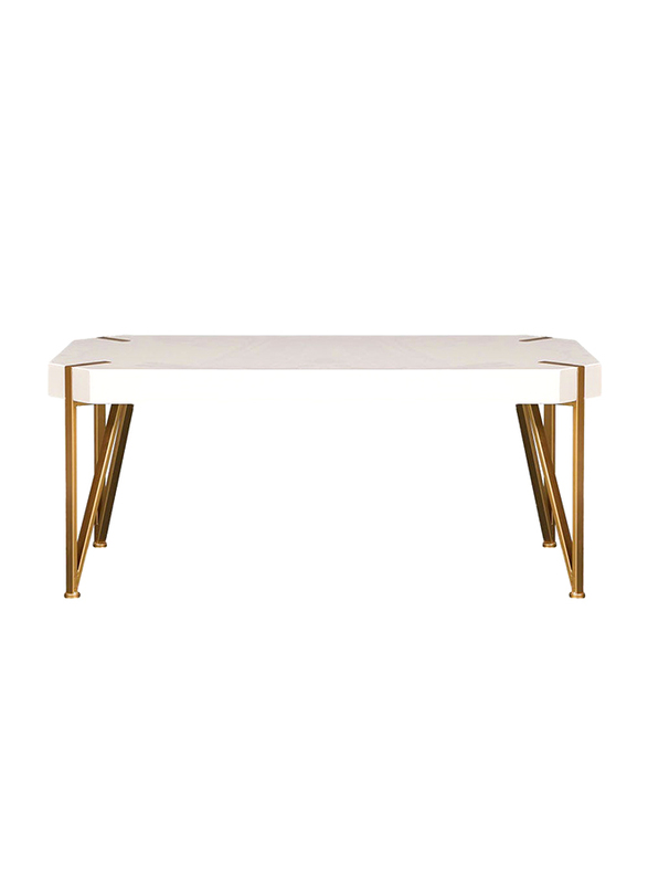 

Danube Home Elvie Coffee Table, White/Gold