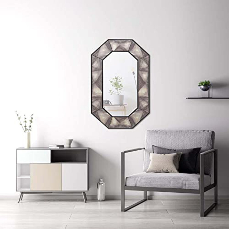 

Danube Home Arthur Geometric Mirror, Brown