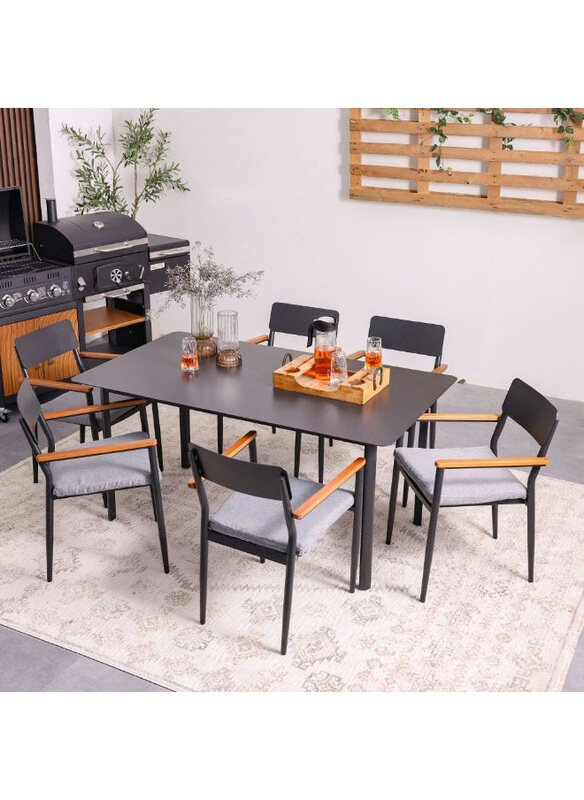 

Danube Home Sylas 7-Piece Dining Set, Grey