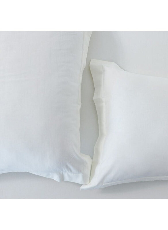 

Danube Home 3-Piece Bliss Premium Cotton Duvet Cover Set, 1 Duvet Cover + 2 Shams, Super King, Off White